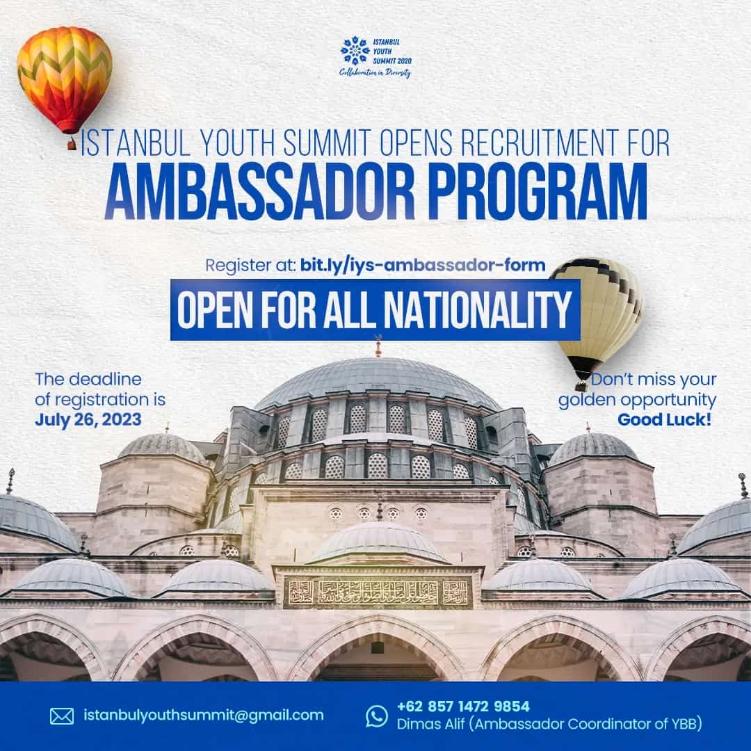 Exciting News! Become an Ambassador for the Istanbul Youth Summit!