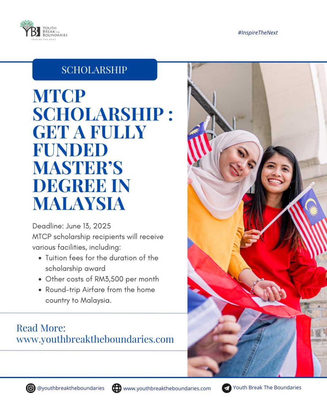 Malaysian Technical Cooperation Program (MTCP) Scholarship for Masters Education
