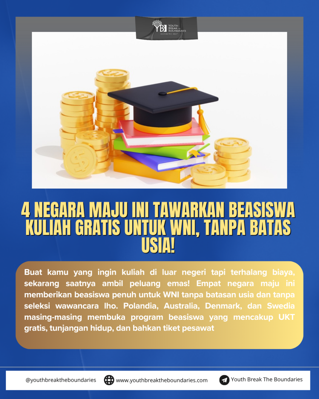 4 Negara Maju Ini Tawarkan Beasiswa Kuliah Gratis untuk WNI, Tanpa Batas Usia!