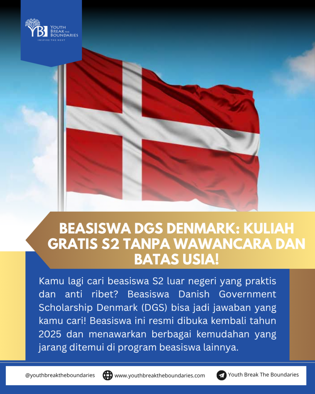 Beasiswa DGS Denmark: Kuliah Gratis S2 Tanpa Wawancara dan Batas Usia!