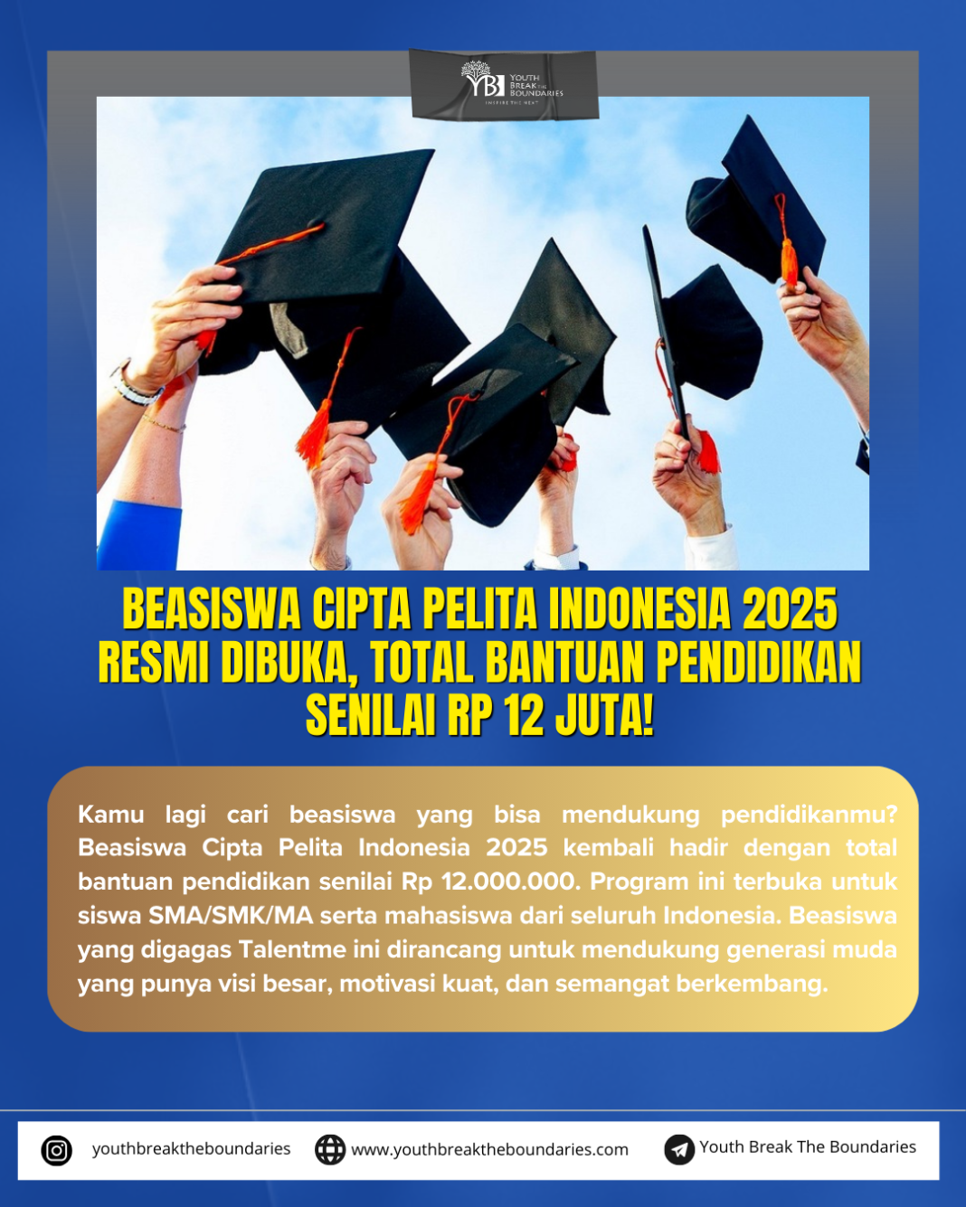 Beasiswa Cipta  Pelita Indonesia 2025 Beasiswa Cipta Pelita Indonesia 2025