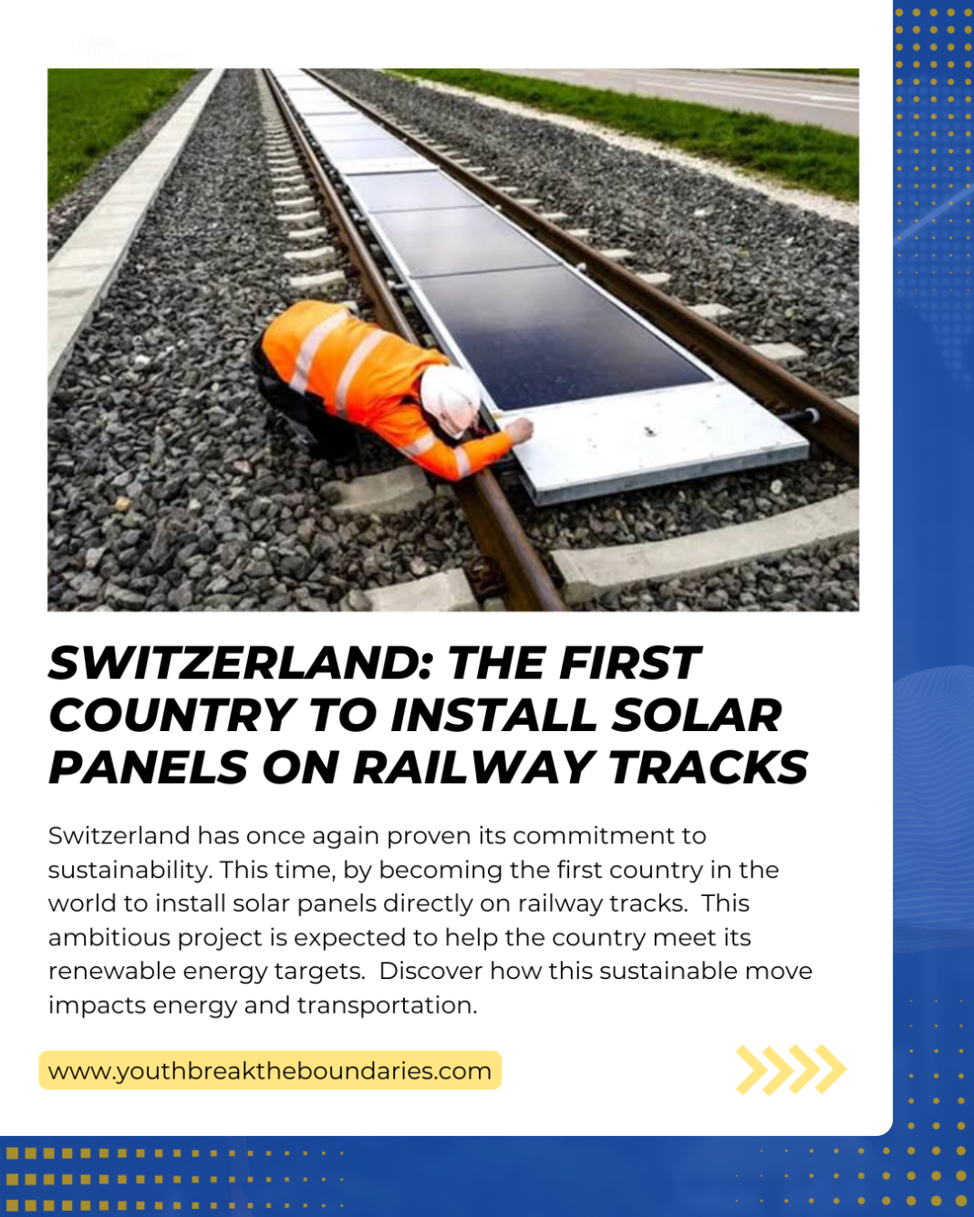 Switzerland: the First Country to Install Solar Panels on Railway Tracks