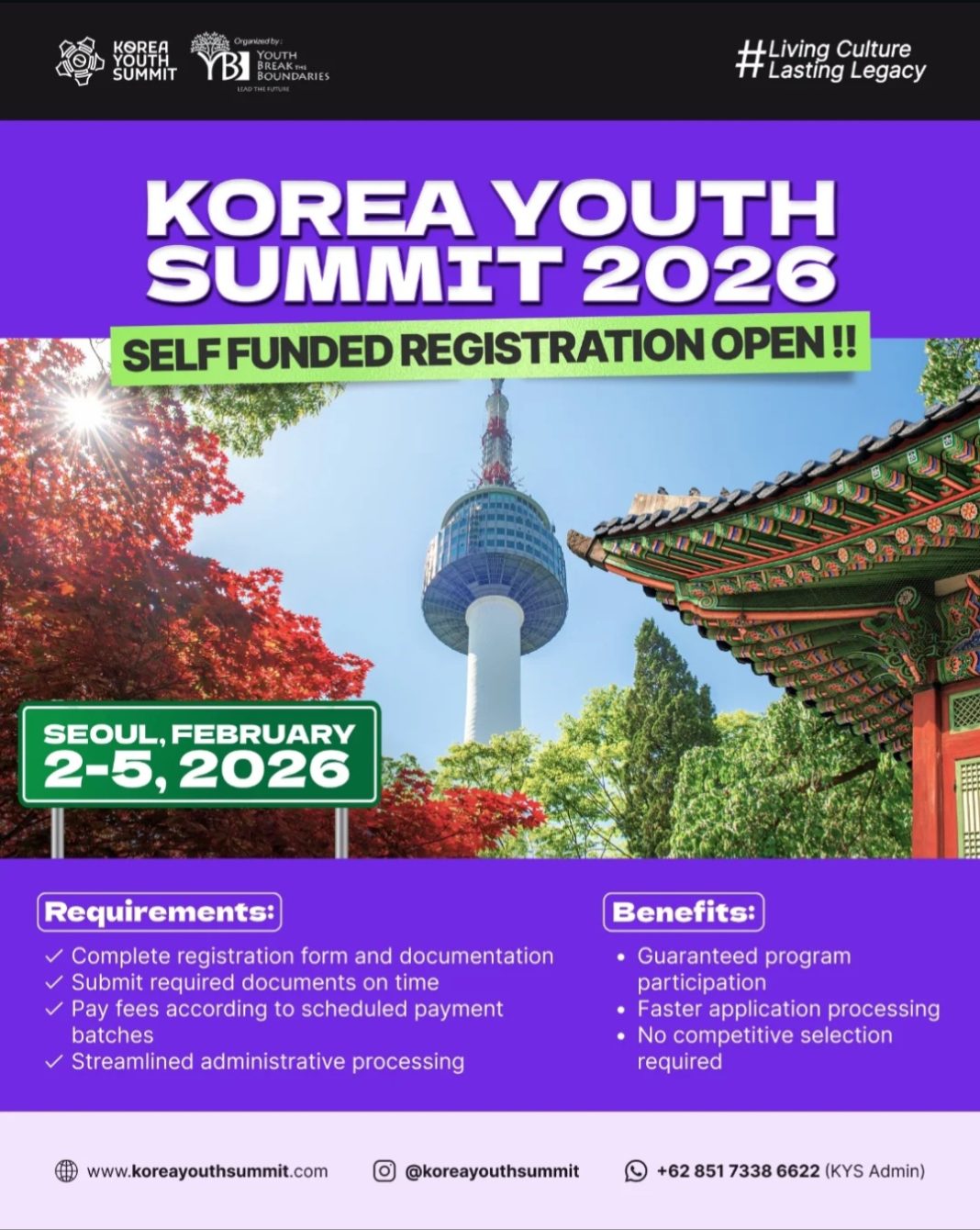 Korea Youth Summit 2026: Self Funded Registration is Now Open!
