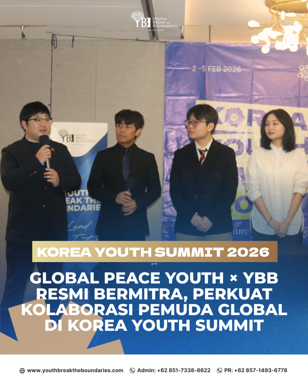Global Peace Youth × YBB Resmi Bermitra, Perkuat Kolaborasi Pemuda Global di KYS 2026
