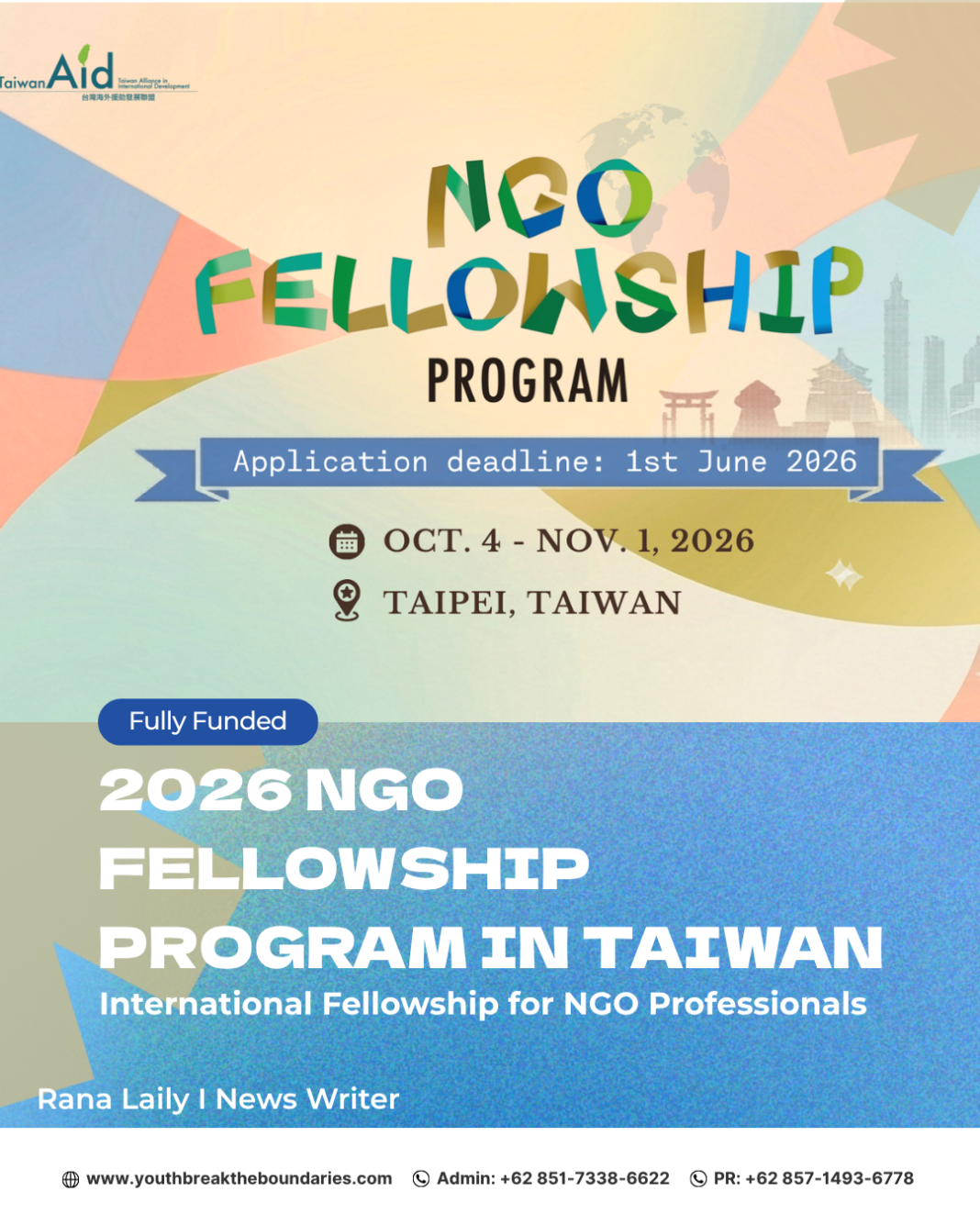 2026 NGO Fellowship Program in Taiwan | International Fellowship for NGO Professionals