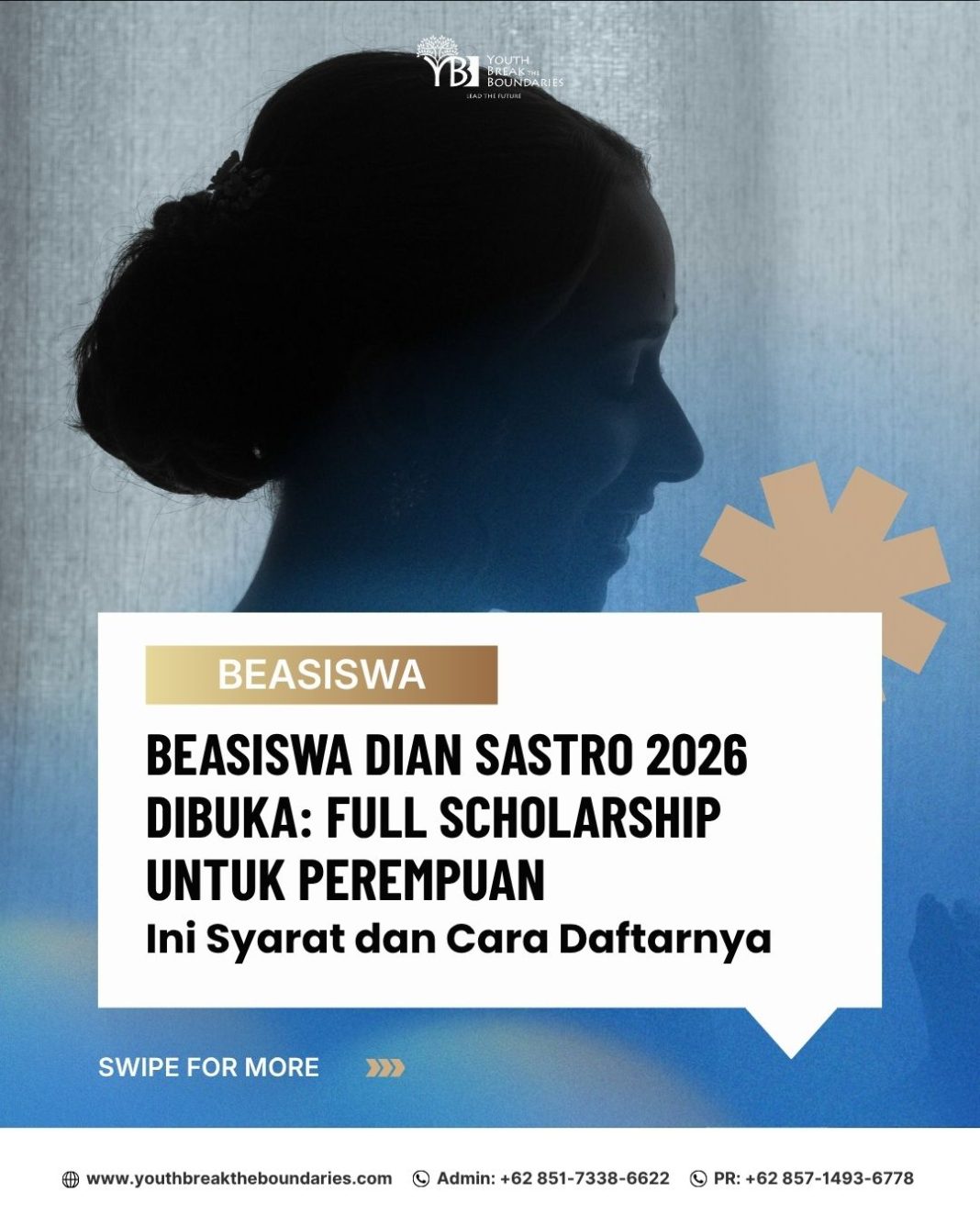 Beasiswa Dian Sastro 2026 Dibuka: Full Scholarship untuk Perempuan, Ini Syarat dan Cara Daftarnya
