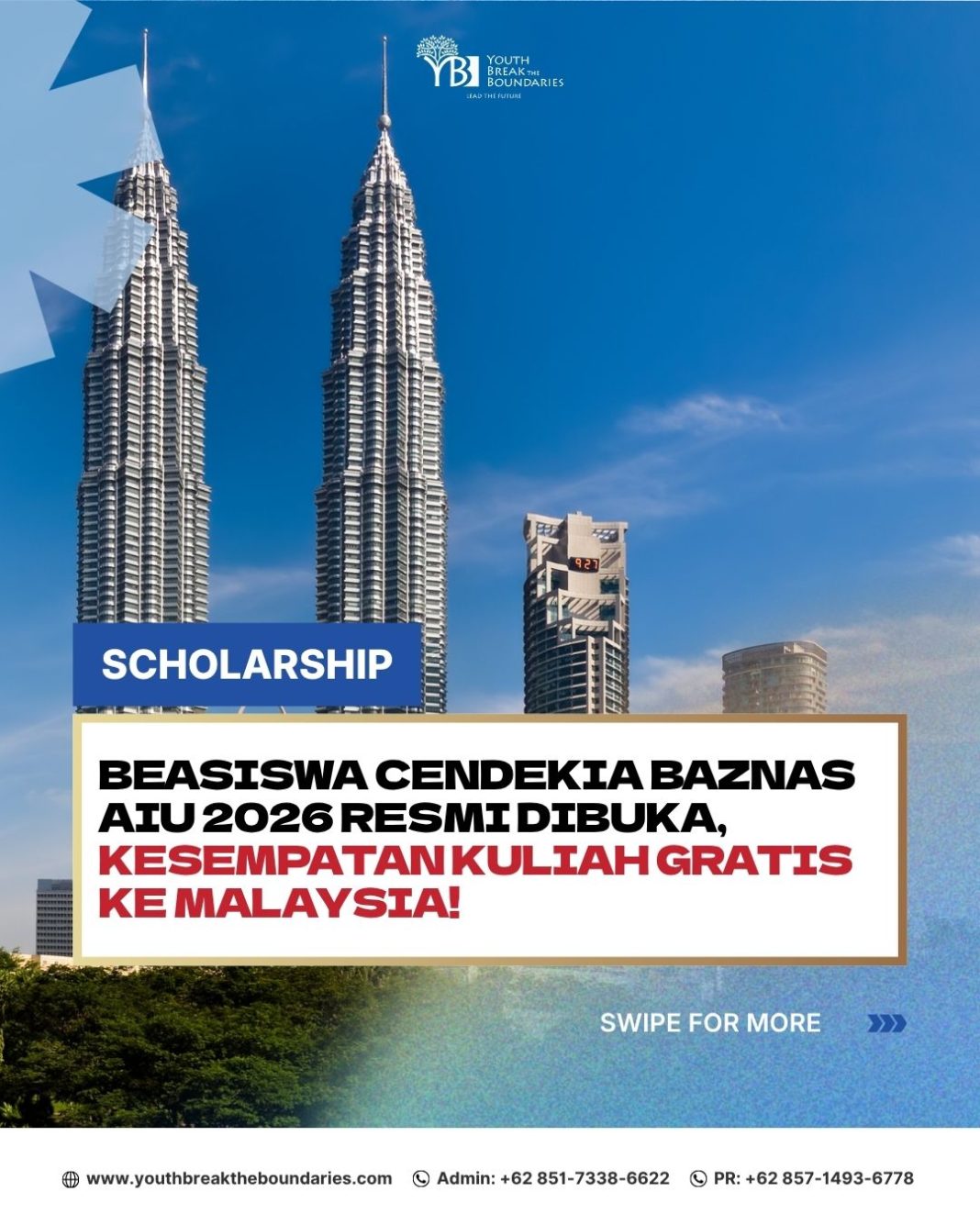 Beasiswa Cendekia BAZNAS AIU 2025 Resmi Dibuka, Kesempatan Kuliah Gratis ke Malaysia!
