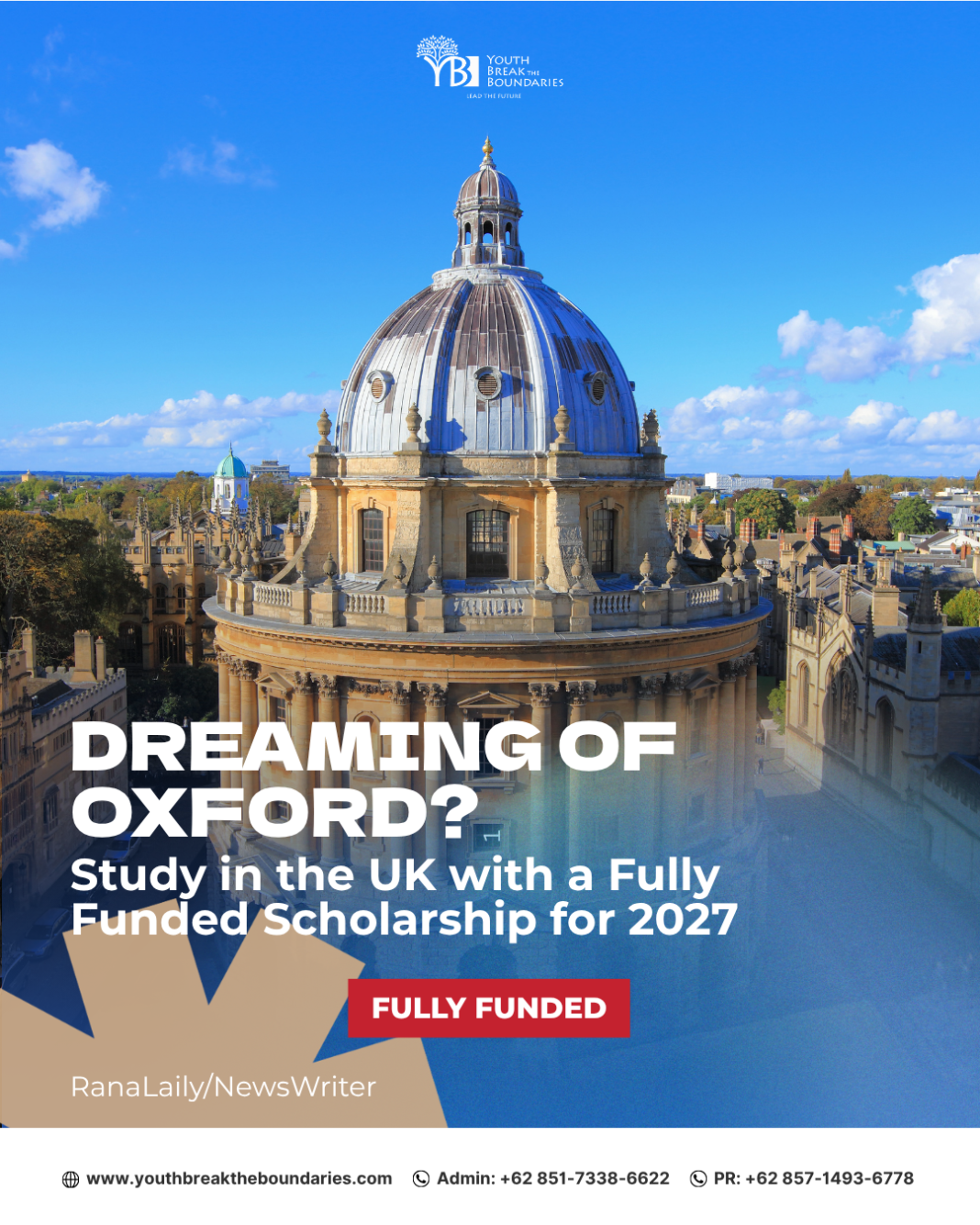 Study at Oxford with the Fully Funded Ellison Undergraduate Scholars Program 2027