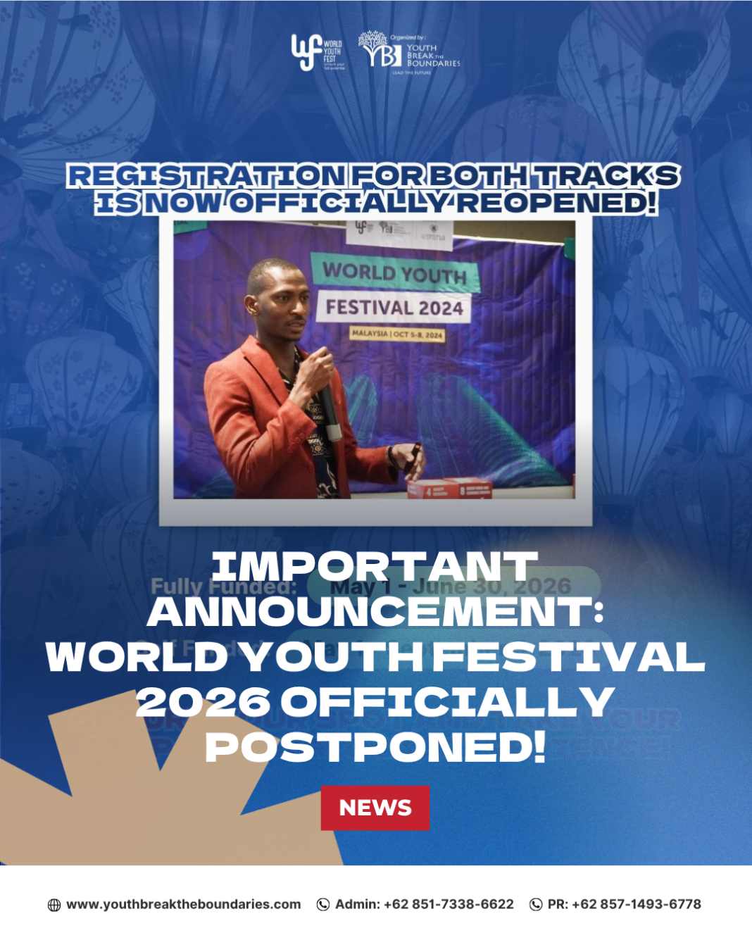 World Youth Festival (WYF) 2026 Officially Postponed, Check the Latest Schedule and Full Details!
