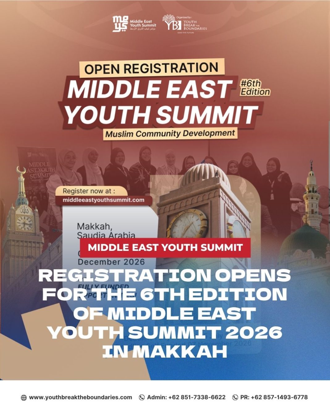 REGISTRATION OPENS FOR THE 6TH EDITION OF MIDDLE EAST YOUTH SUMMIT 2026 IN MAKKAH
