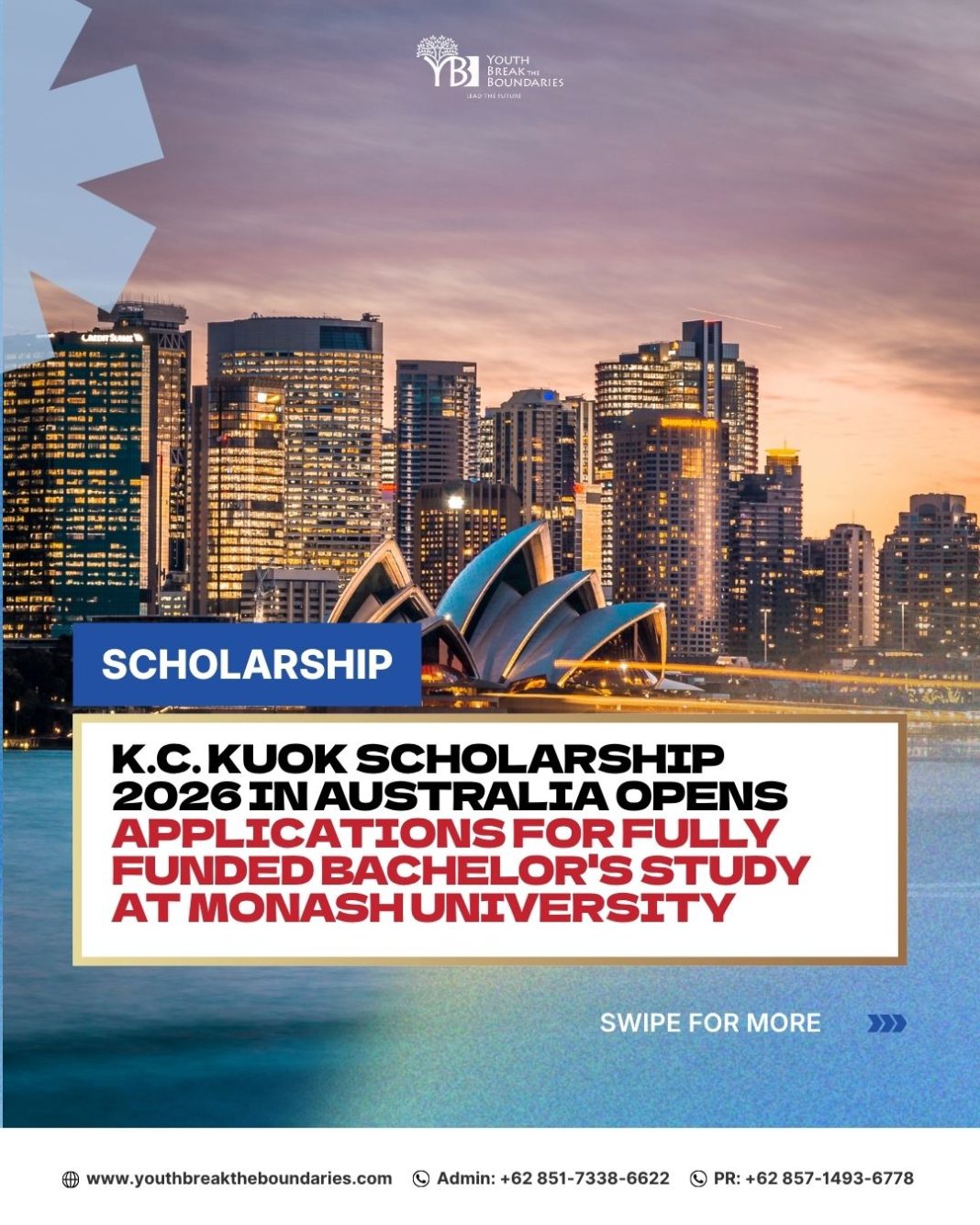 K.C. Kuok Scholarship 2026 in Australia Opens Applications for Fully Funded Bachelor’s Study at Monash University
