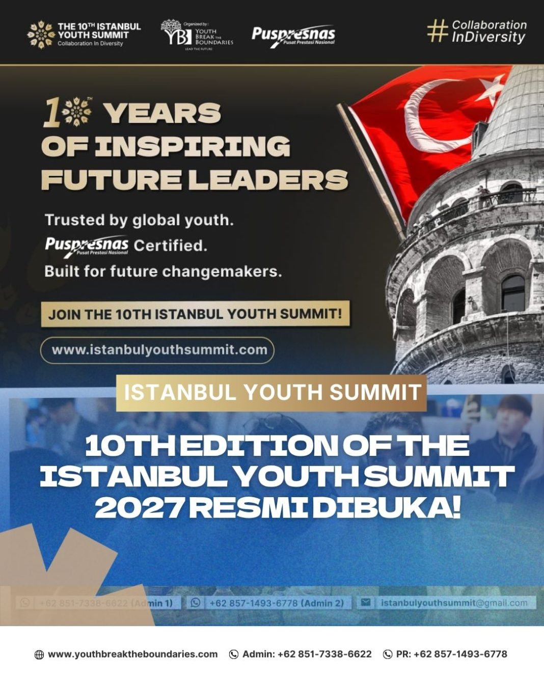 10th Edition of the Istanbul Youth Summit 2027 Resmi Dibuka!