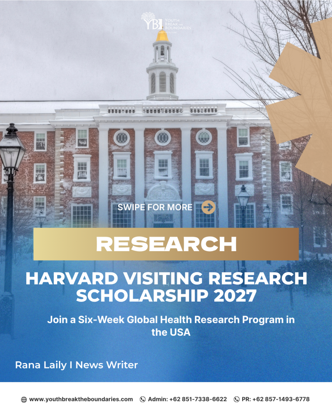 Harvard Visiting Research Scholarship 2027: Join a Six-Week Global Health Research Program in the USA