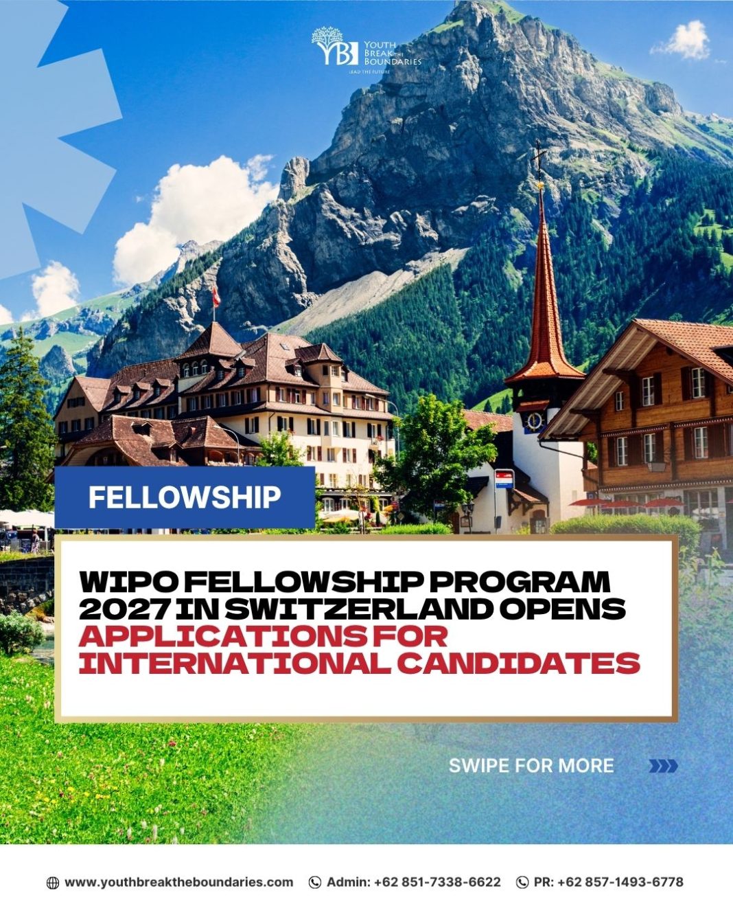 WIPO Fellowship Program 2027 in Switzerland Opens Applications for International Candidates