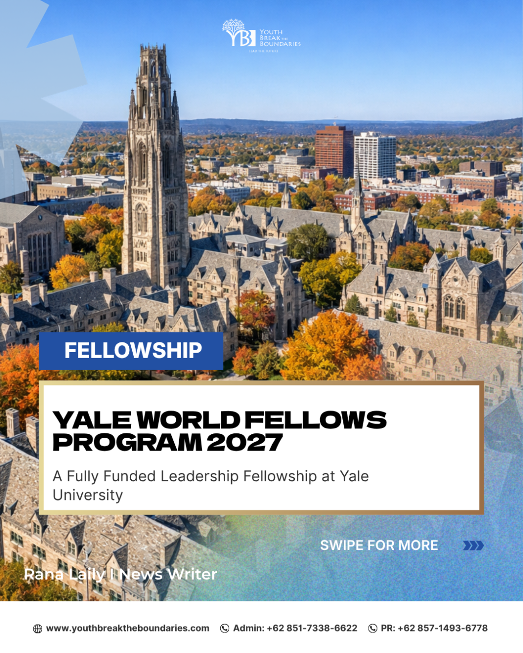 Yale World Fellows Program 2027: Fully Funded Leadership Fellowship at Yale University