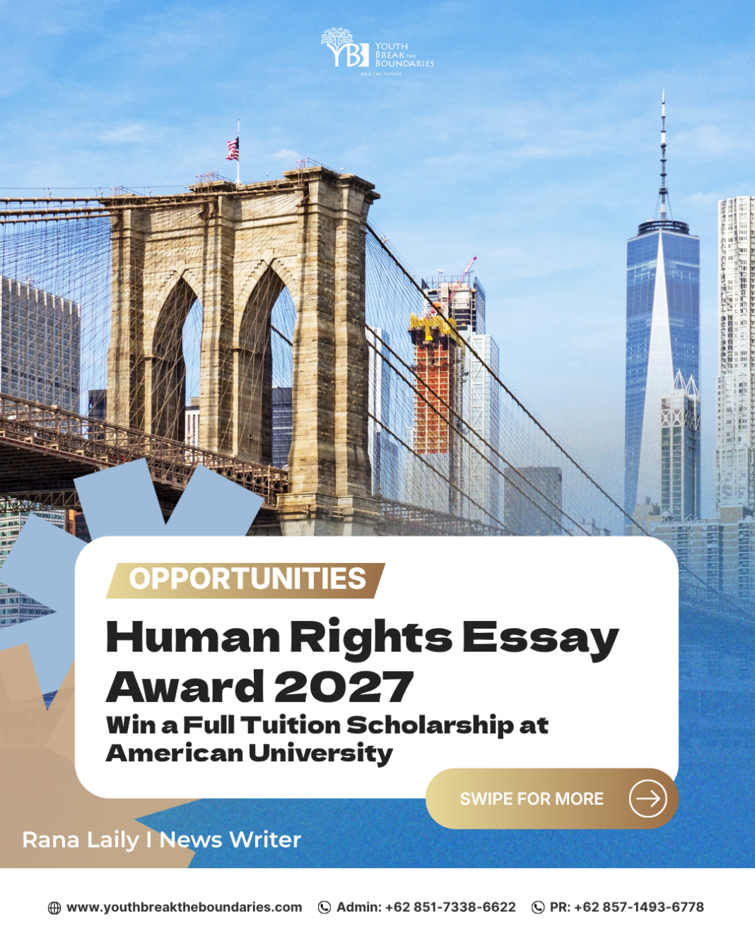 Human Rights Essay Award 2027: Win a Full Tuition Scholarship at American University