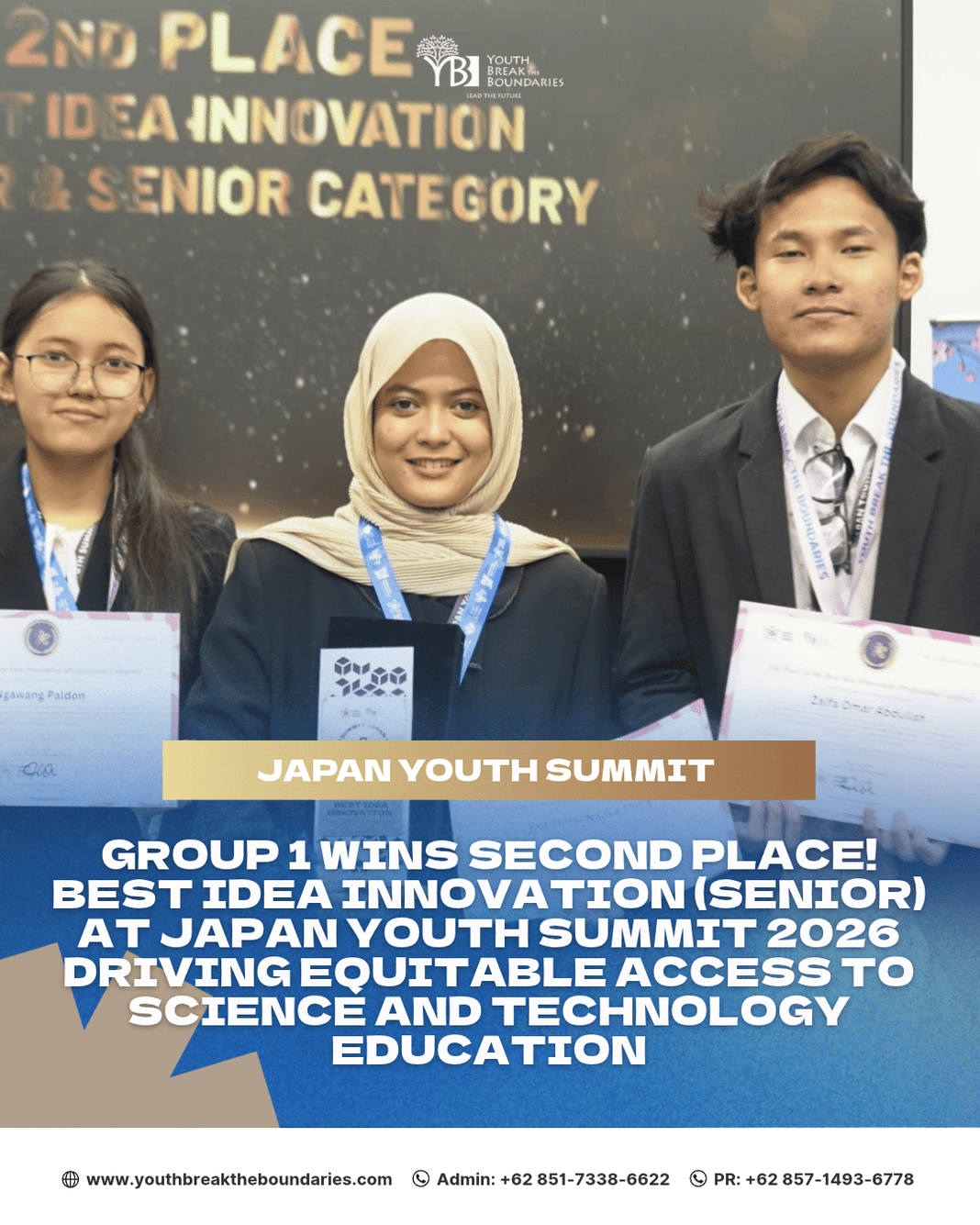 Group 1 Wins Second Place in Best Idea Innovation with a Project Promoting Equitable Science and Technology Education