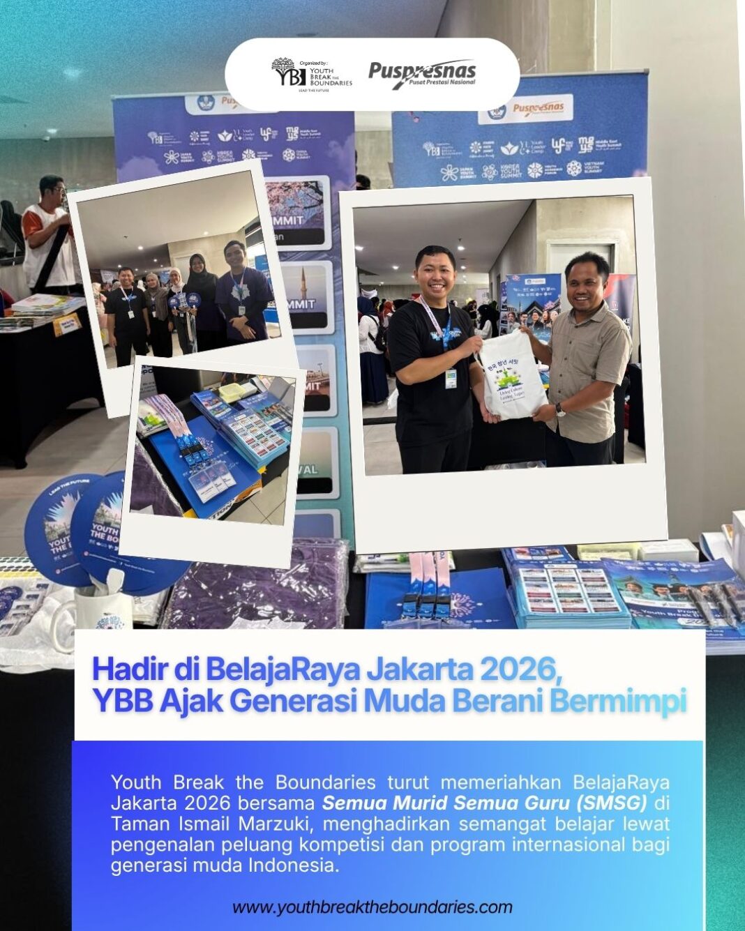 Hadir di BelajaRaya Jakarta 2026, YBB Ajak Generasi Muda Berani Bermimpi